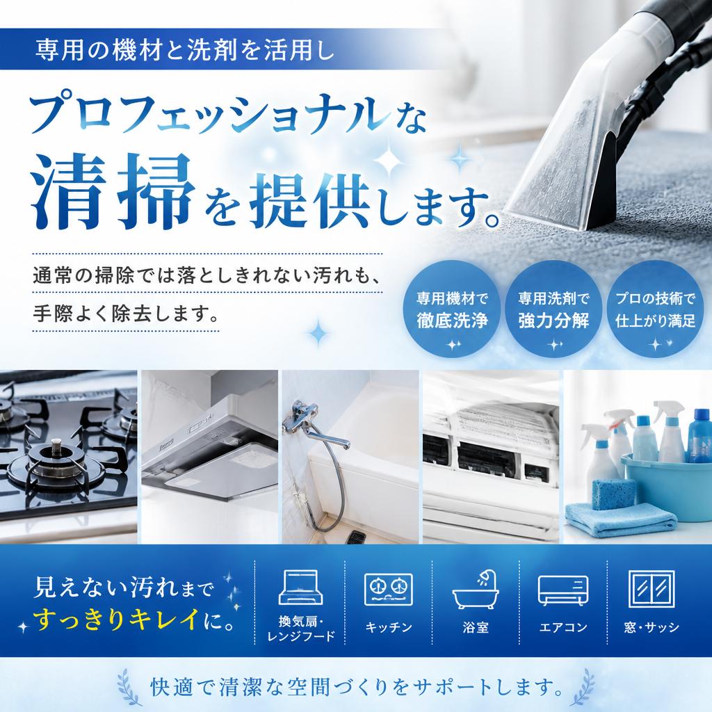 プロの技術で徹底洗浄