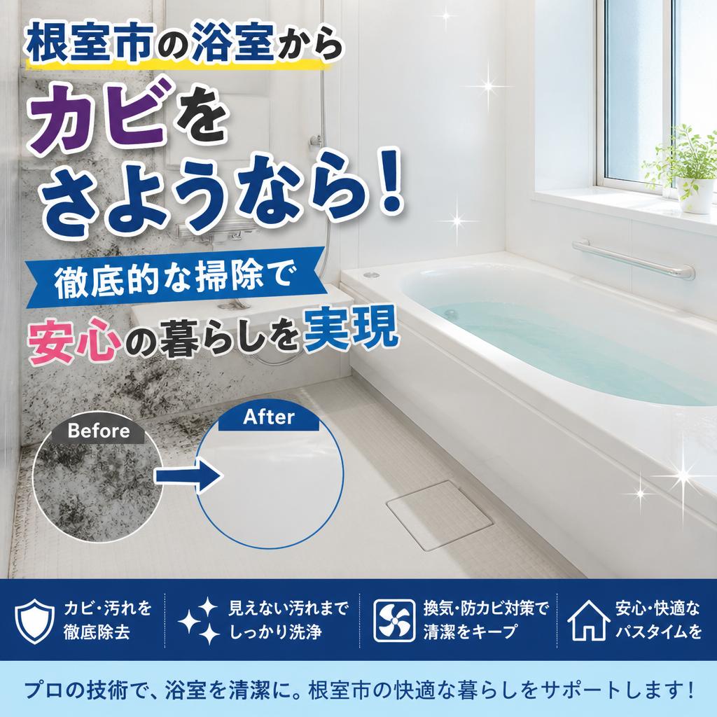 根室市の浴室からカビをさようなら！徹底的な掃除で安心の暮らしを実現