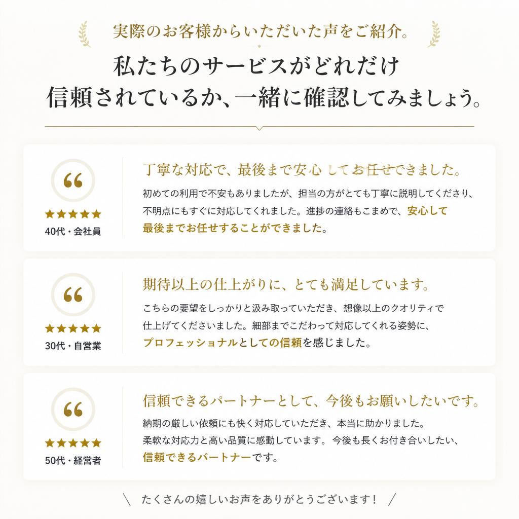 4. お客様の声—信頼される理由