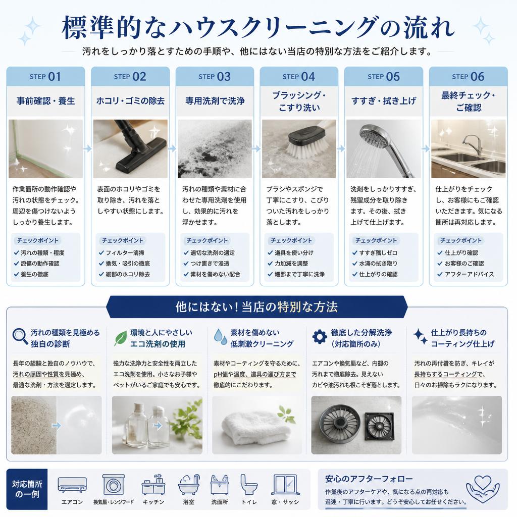 清掃プロセスの詳細
