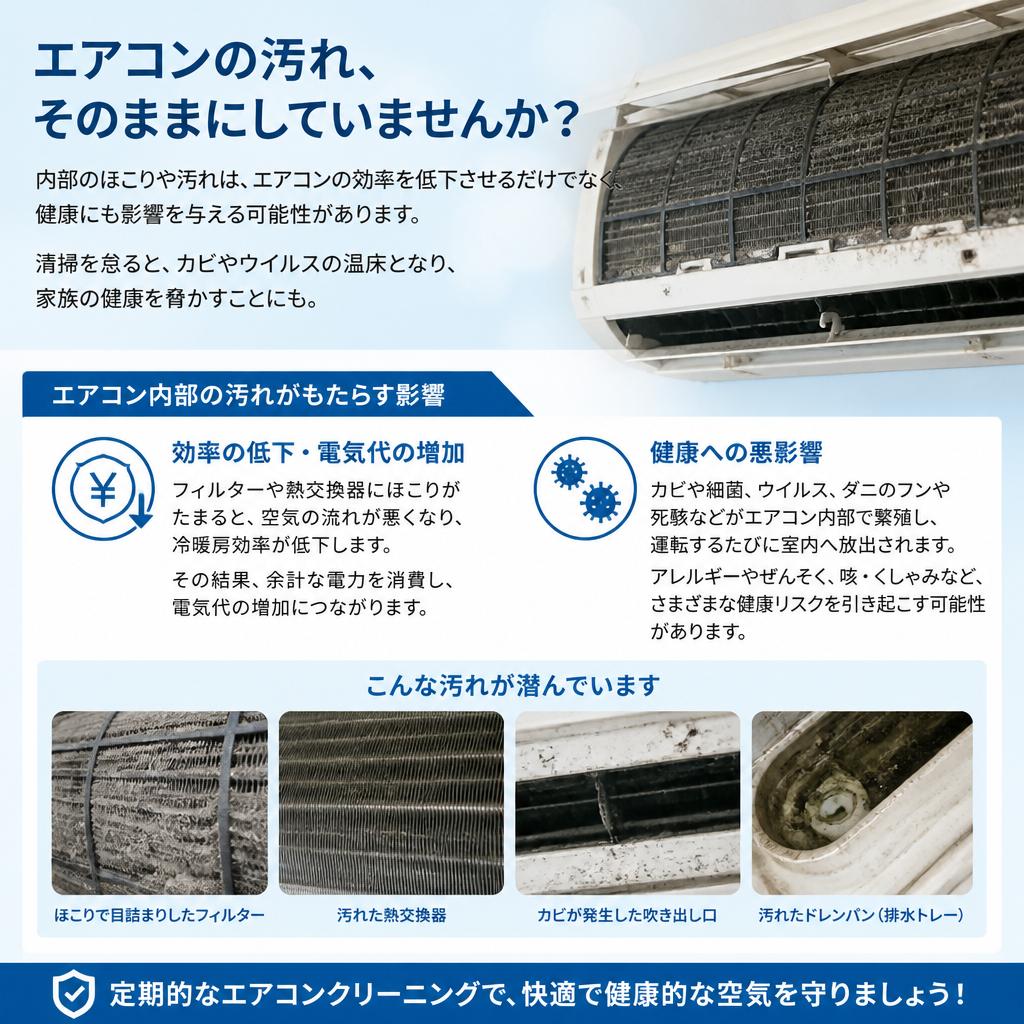 エアコンの汚れがもたらす影響