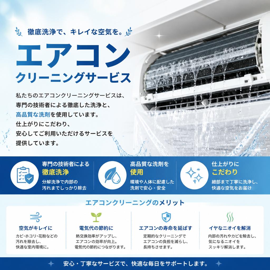 当社のクリーニングサービスの特徴