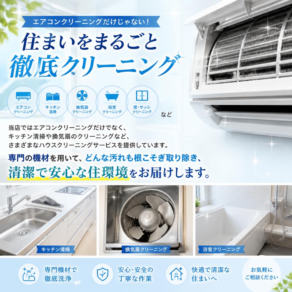 幅広いクリーニングサービス