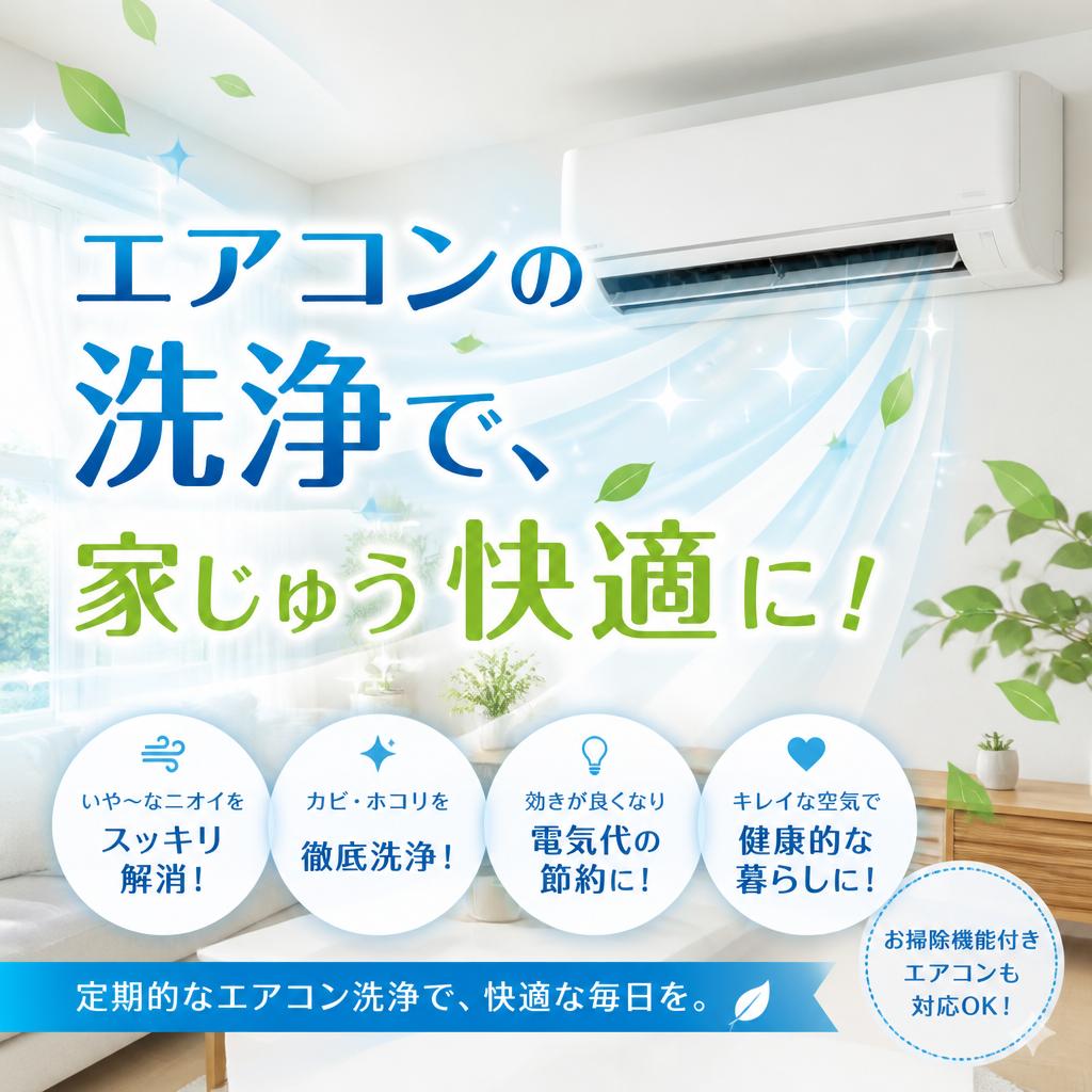 エアコンの洗浄で、家じゅう快適に！