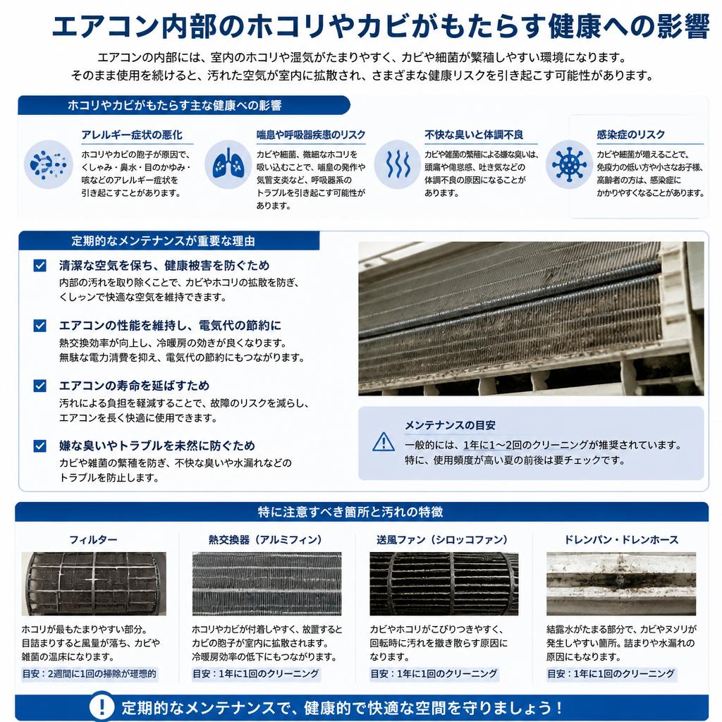 エアコンメンテナンスの必要性