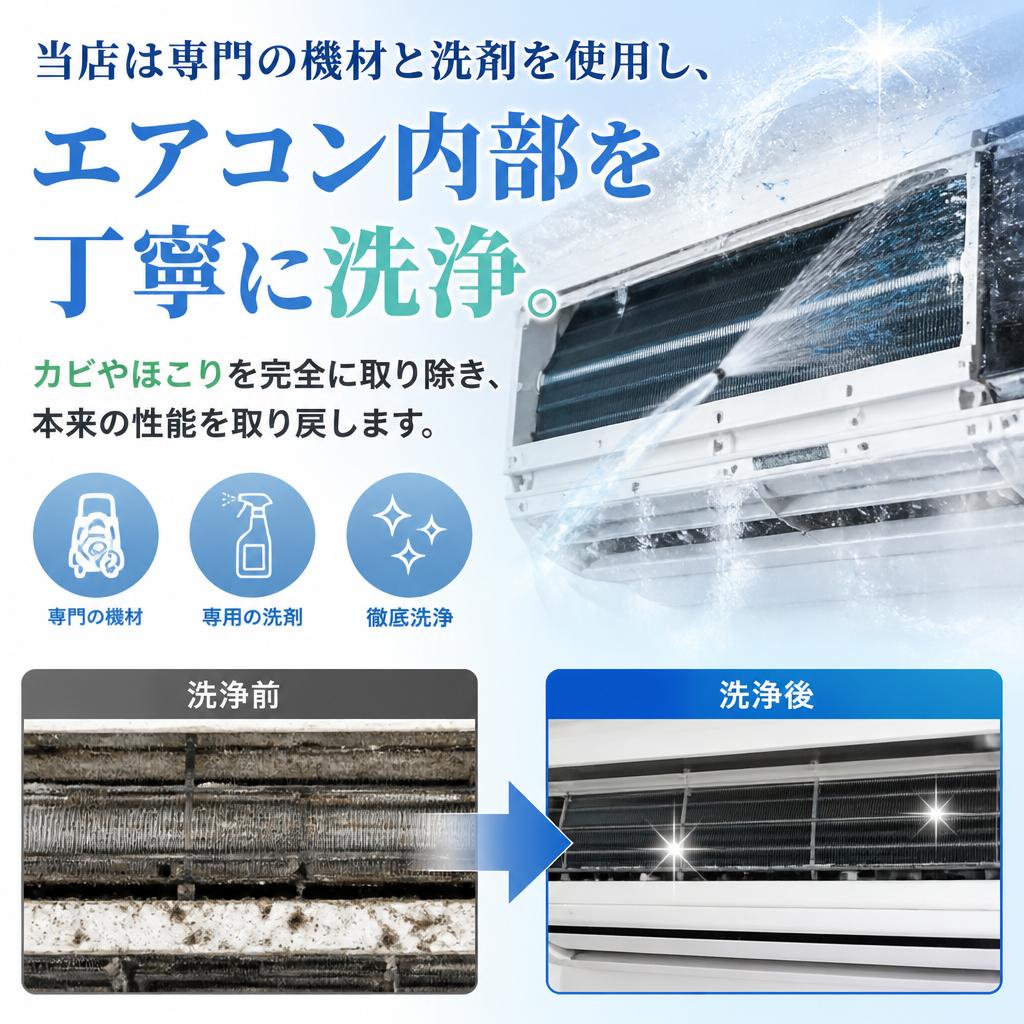 専門技術による徹底洗浄