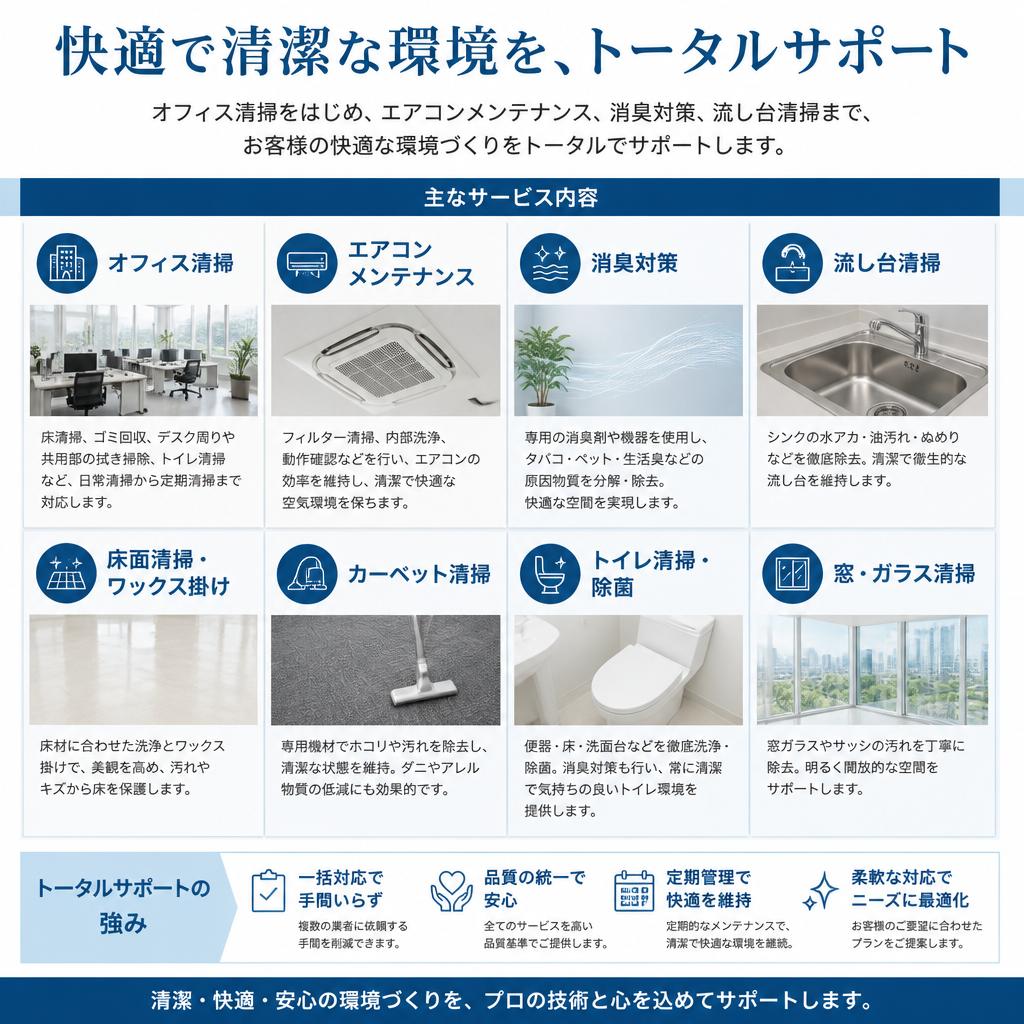 充実したサービス内容