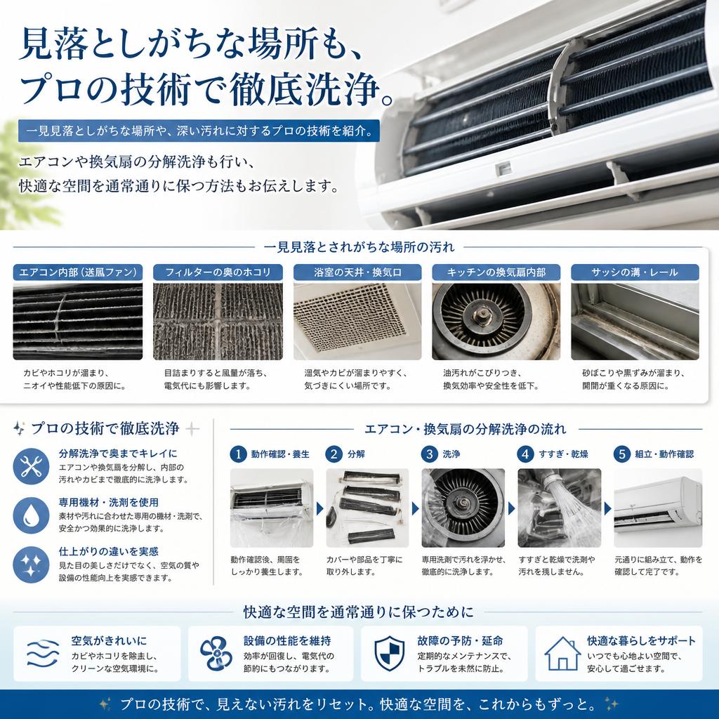 徹底的なクリーニング技術
