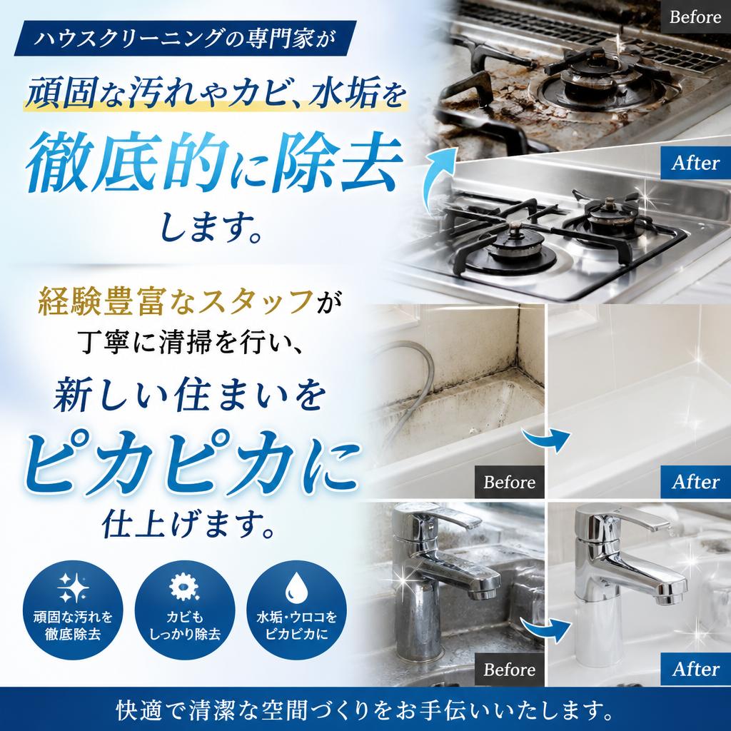 プロの技術で徹底的にお掃除