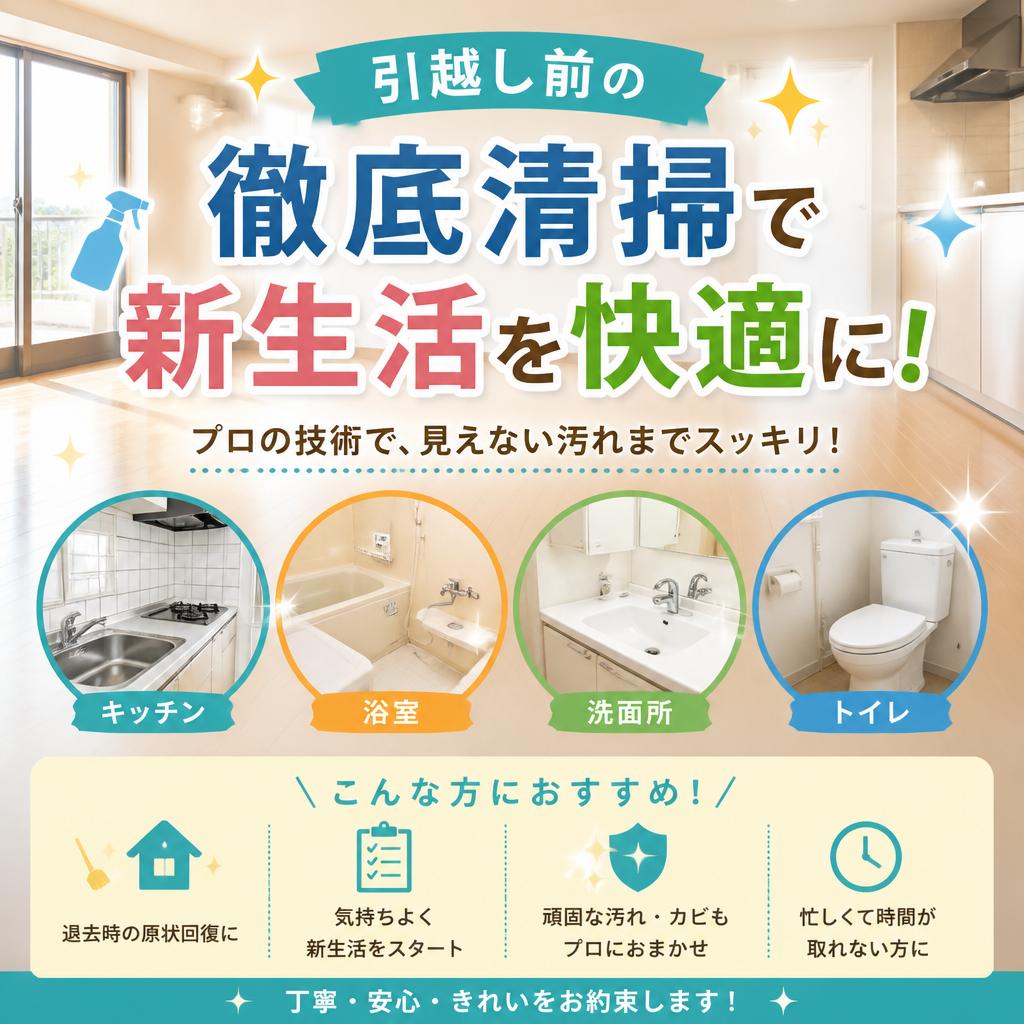 引越し前の徹底清掃で新生活を快適に!
