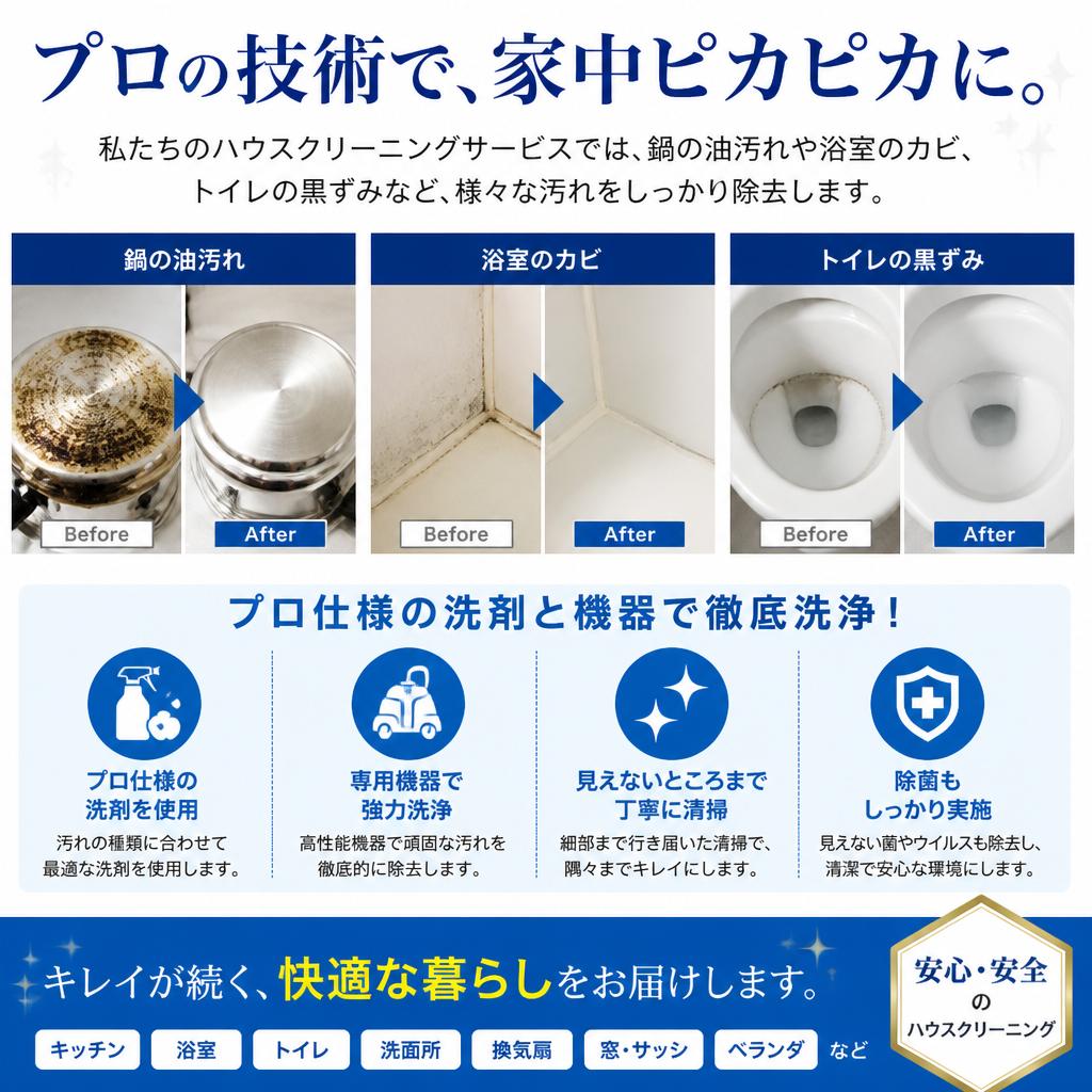 プロによる徹底的な清掃