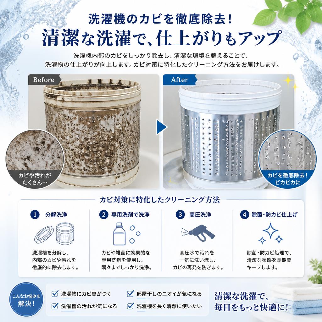 カビ対策で安心の洗濯環境