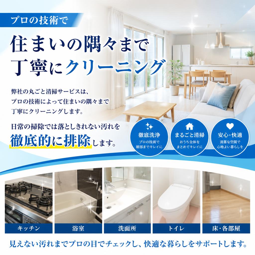 丸ごと清掃サービスの特徴