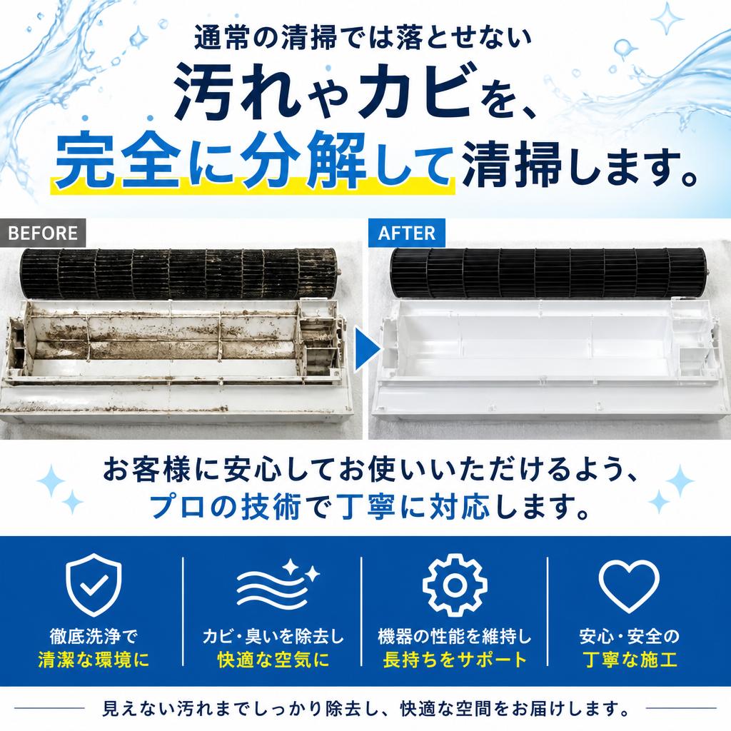分解清掃で徹底的にきれいに