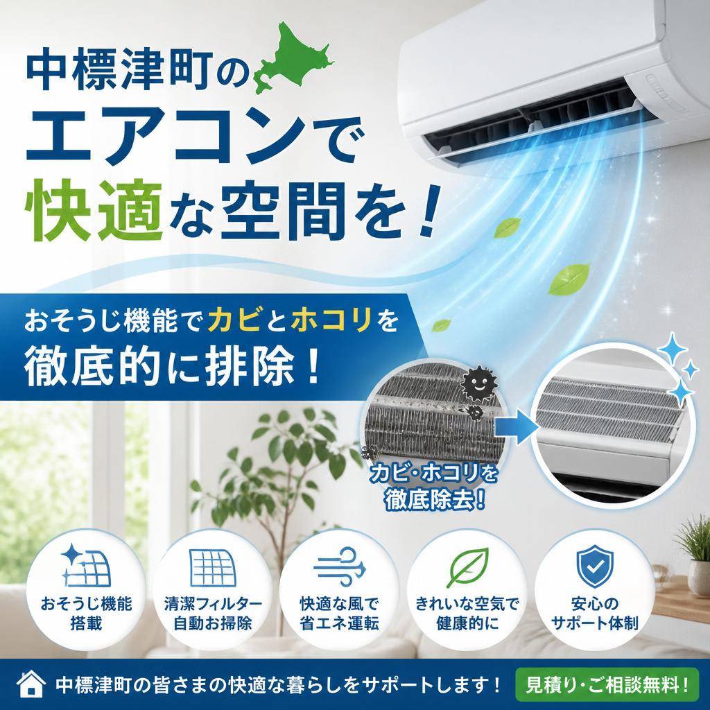 中標津町のエアコンで快適な空間を！おそうじ機能でカビとホコリを徹底的に排除