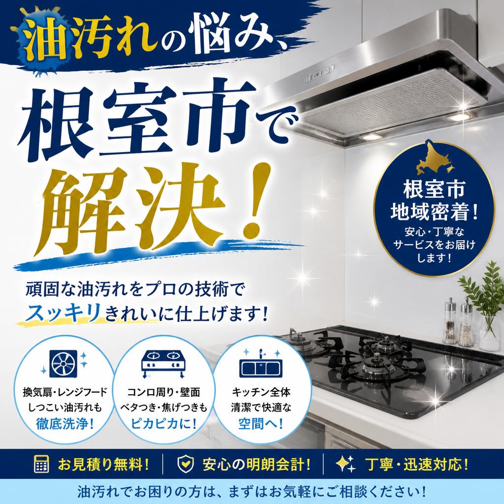 油汚れの悩み、根室市で解決！