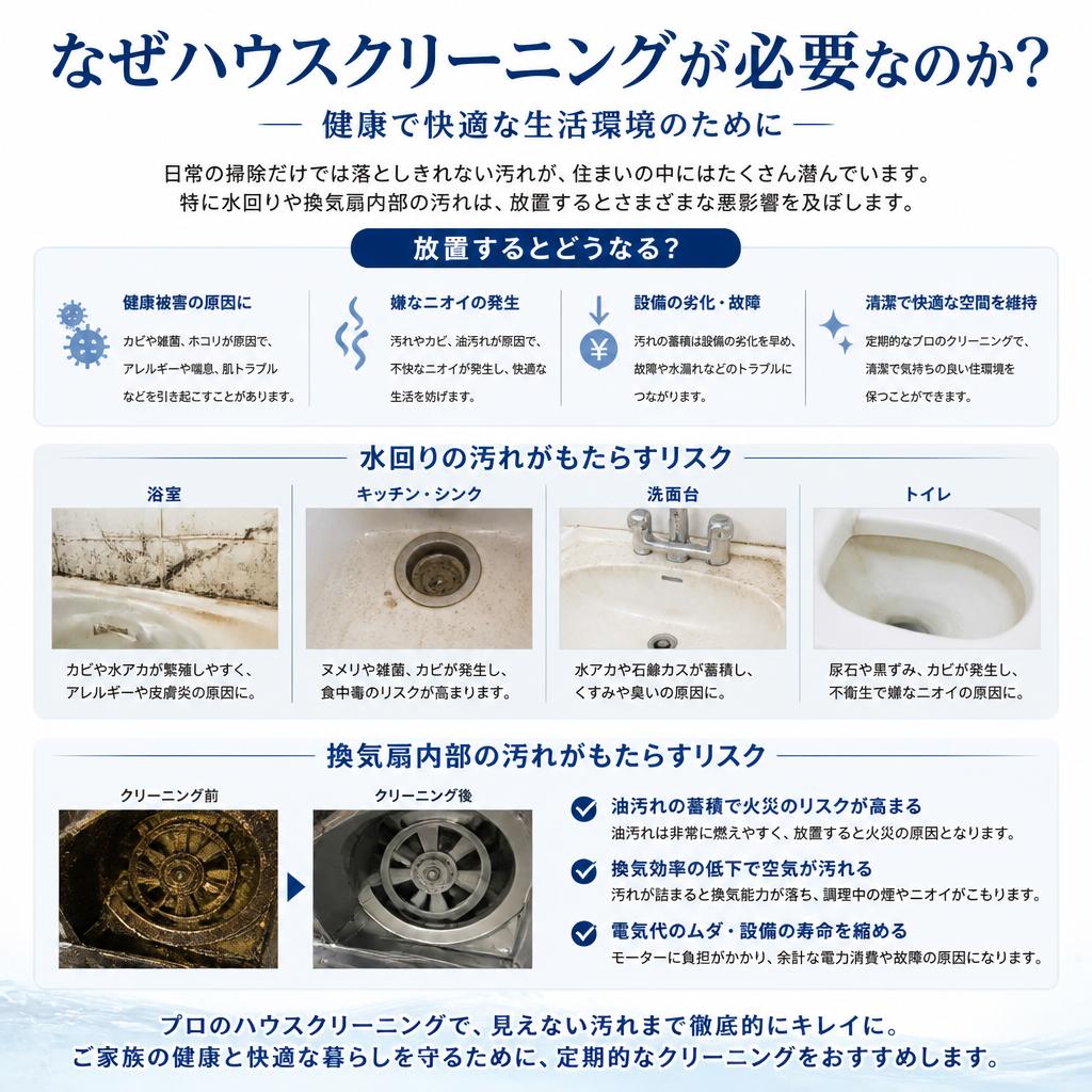 ハウスクリーニングの必要性