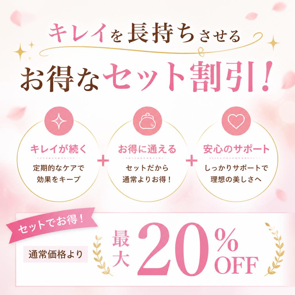 キレイを長持ちさせるお得なセット割引！