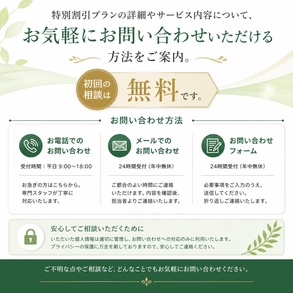 今すぐお問い合わせを！