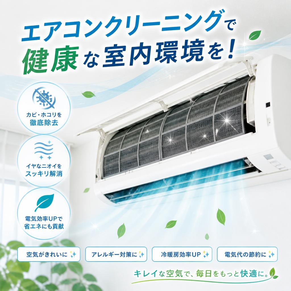 エアコンクリーニングで健康な室内環境を！