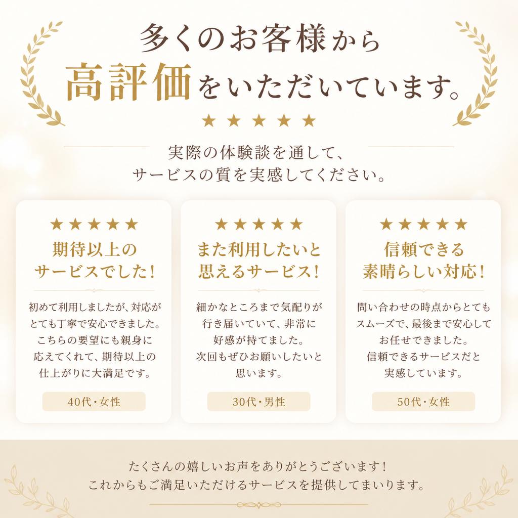 実績とお客様の声