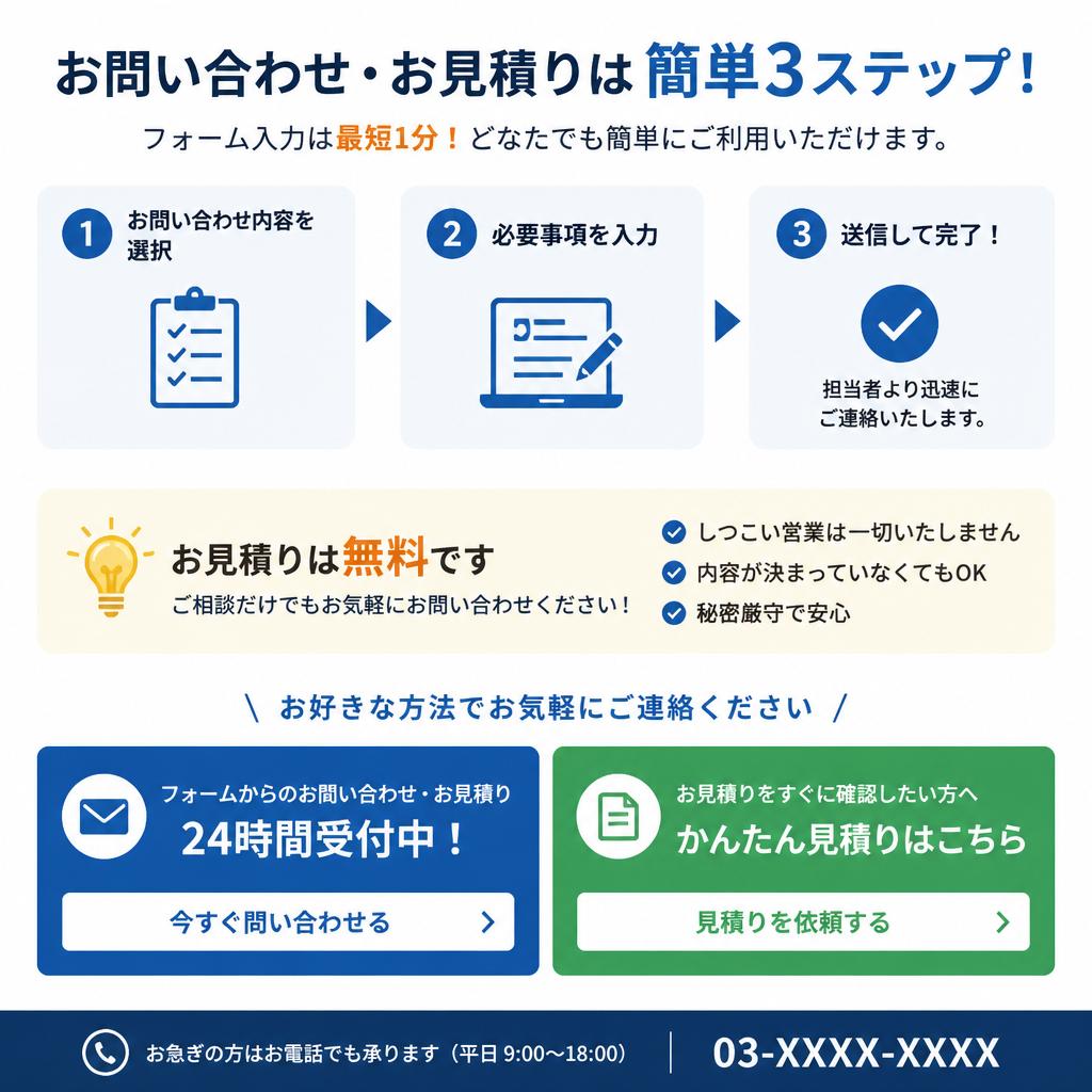 7. お問い合わせ・無料見積もり