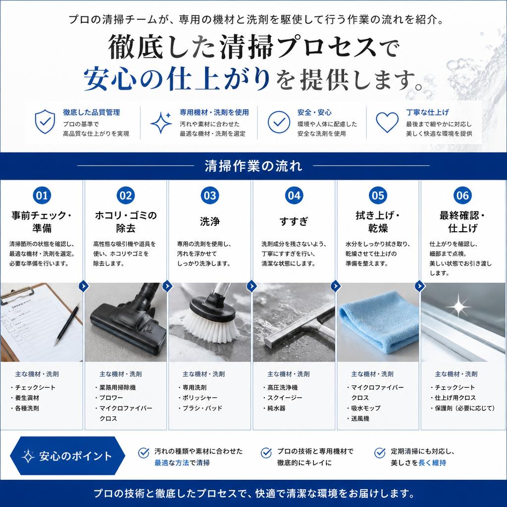 4. 専門技術での清掃プロセス