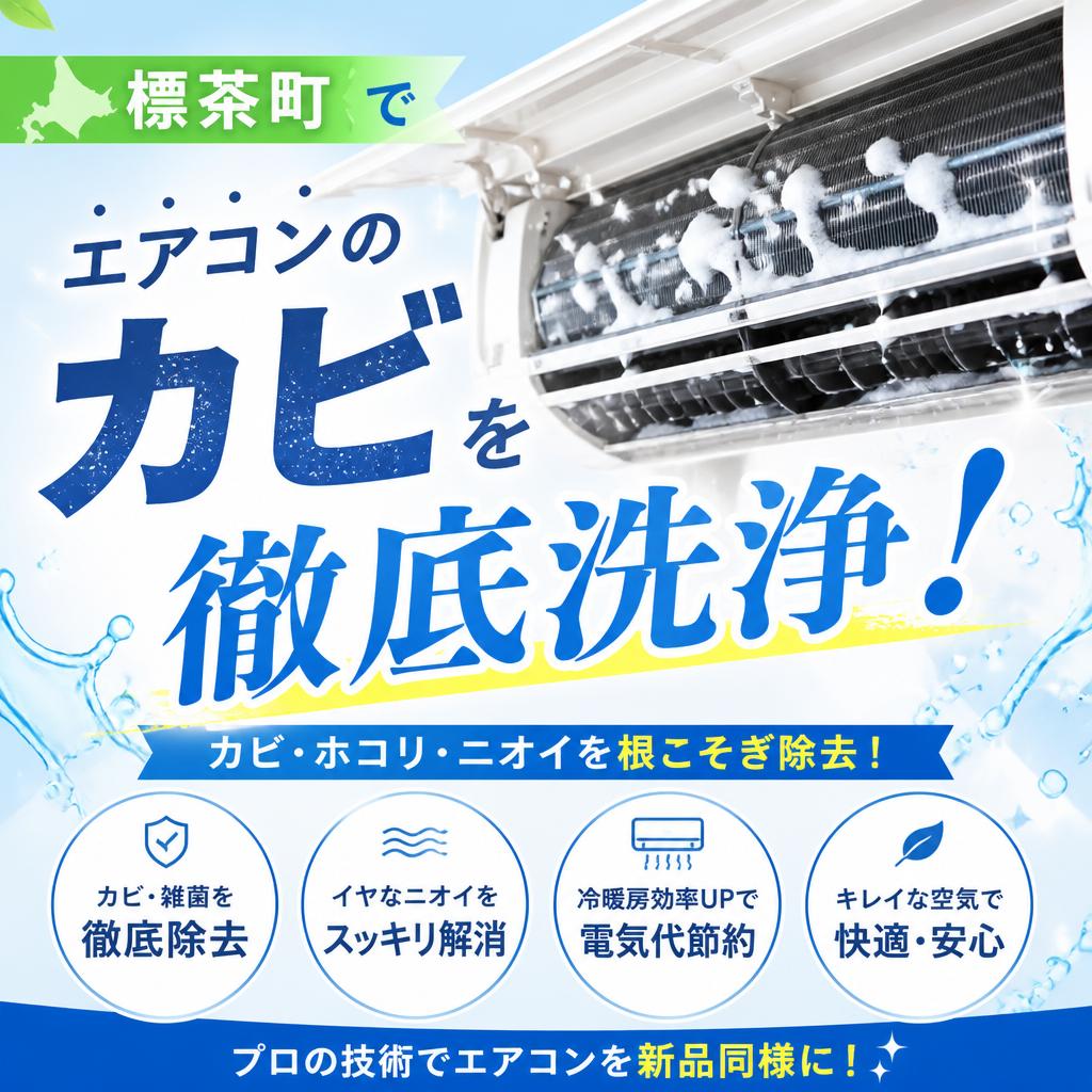 標茶町でエアコンのカビを徹底洗浄！